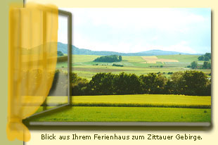 Blick aus dem Ferienhaus